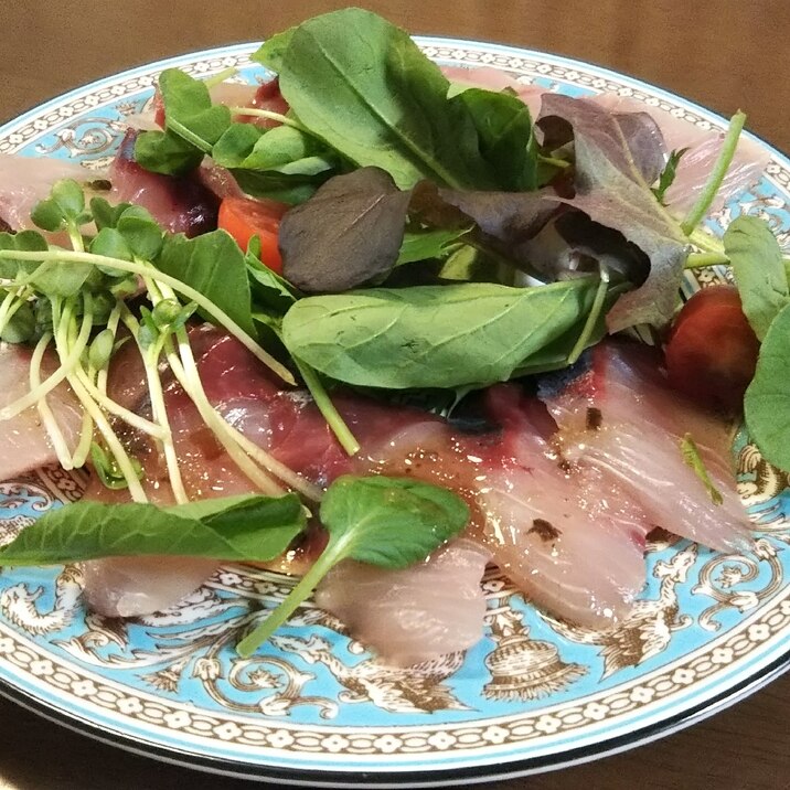釣ったハマチの簡単カルパッチョ